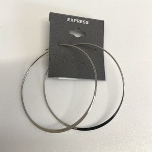 Express Large Silver Hoops